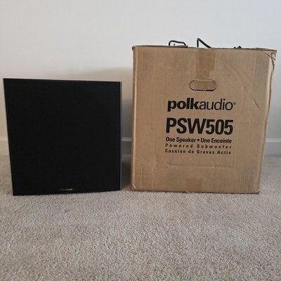 Polk Audio PSW505 Powered Subwoofer Wired Black For Parts or Service 