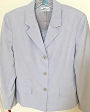 Best Connections Women's Skirt Set Light Blue Linen Look Size 8