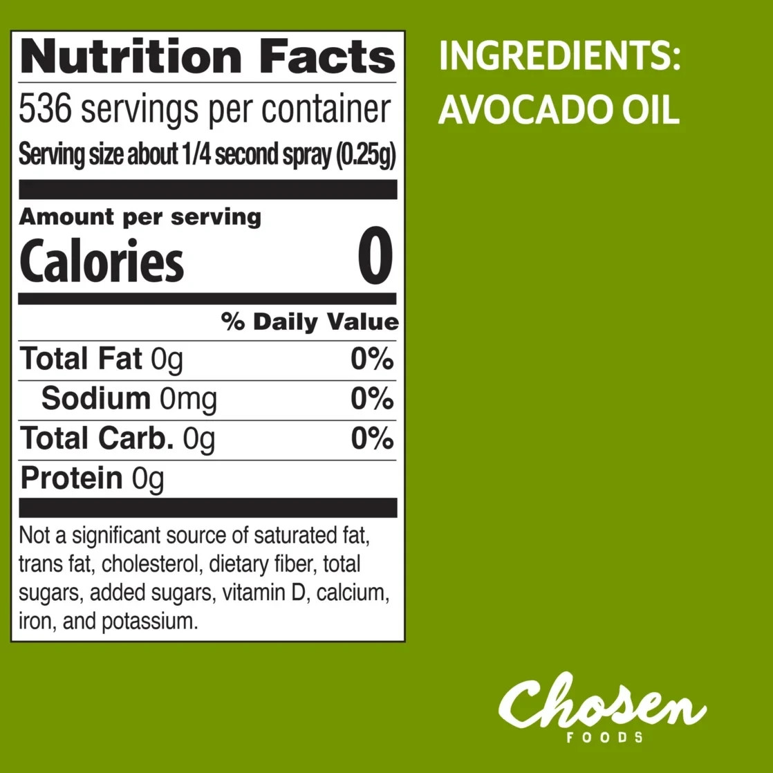 Chosen Foods 100% Pure Avocado Oil Spray 4.7 oz