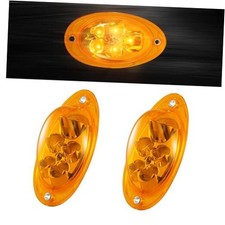 2PCS Side Marker Light Fit for Freightliner Cascadia 2008-2017 Amber LED Turn