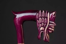 handle Hand carved purple dragon Wooden Walking stick walking cane Christma best