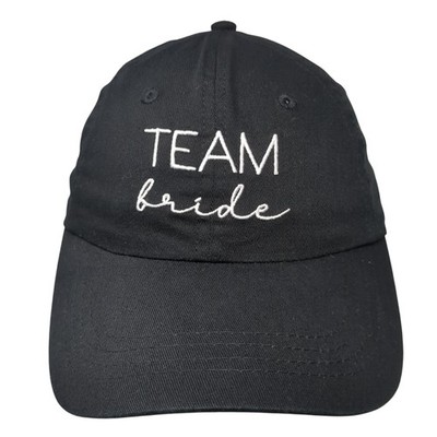 Team Bride Strapback Baseball Cap Black OS Adjustable Embroidered Db Studio