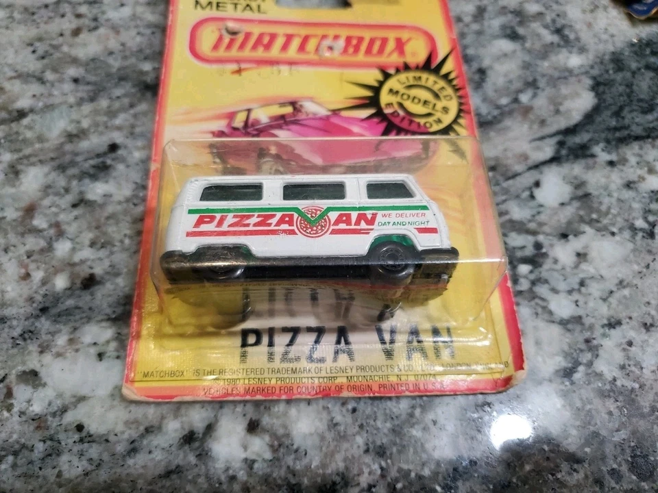 Furgoneta de pizza Matchbox 1980 rara 1:64 Foto 4 de 4