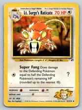Lt. Surge's Raticate 51/132 HP Gym Heroes Pokemon Unlimited