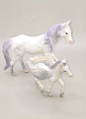 Schleich Bayala Pegasus Set 70522 Stute & 70575 Fohlen ohne Flügel defekt