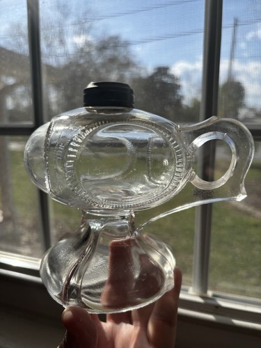 C. 1880’s Antique CONVEX WINDOW Kerosene oil Finger lamp ~ Complete 🔥 - Bild 11 von 16