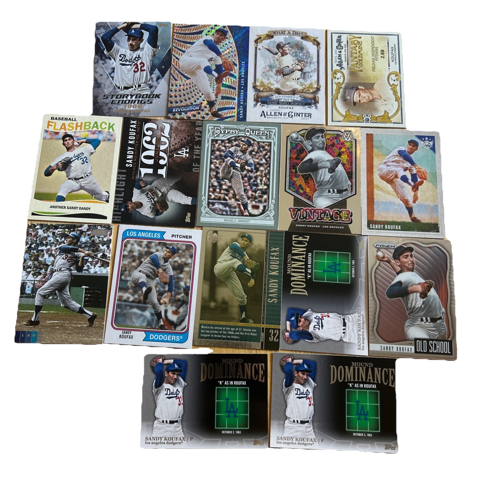 Sandy Koufax Dodgers Lot Of 29 Cards Inserts Parallels +++