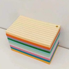 50Pcs Binder Horizontal Line Memo Book Loose-Leaf Index Cards Flash Cards Small