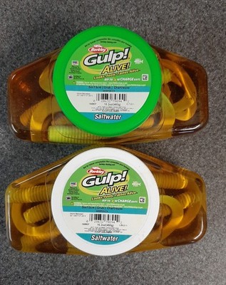Berkley Gulp Alive Saltwater Grub 5'' Pint chartreuse