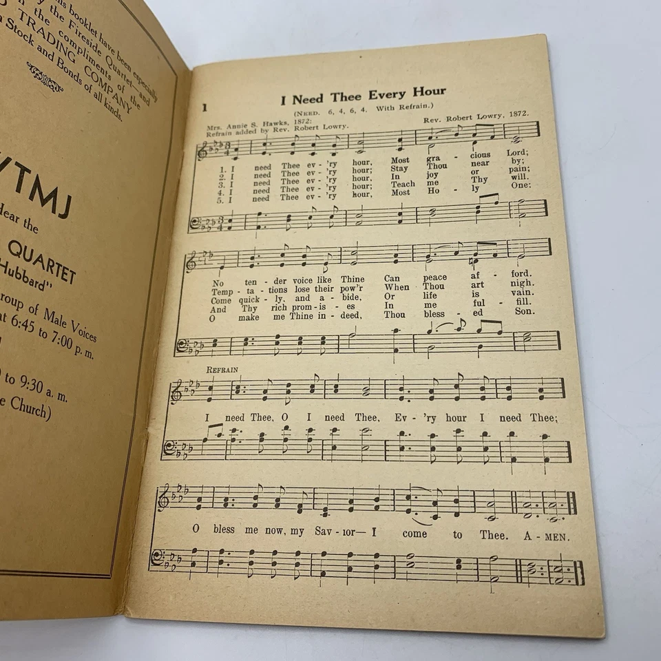 Old Songs Book 1931 Gifford Trading Co Beazley Publishing Fireside Quartet Vtg - Image 4 of 4