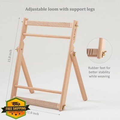 Lily and Oak Wooden Weaving Loom Kit 15.8x11.8in Kids Adults