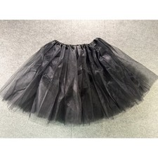 Unbranded Tulle Tutu Skirt Women S Black Layered Mesh Elastic Waist Mini
