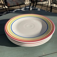 3 Fiesta Rainbow Luncheon Plates, 9  HLC ca. 2014 Limited Edition EUC