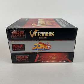 Virtual Pro Baseball 95, V-Tetris & Red Alarm (Nintendo Virtual Boy) Japan LOT!