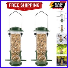 Wild Bird Feeders For Outdoors Hanging Stainless Steel Hanging Bird Feeder Tu...