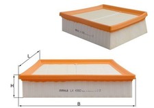 Luftfilter MAHLE LX 4392 Filtereinsatz für EVOQUE RANGE JAGUAR LANDROVER L551