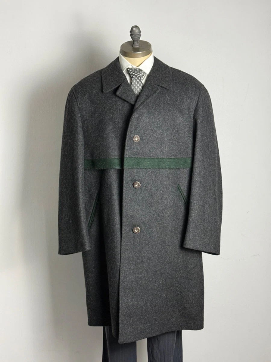 Cappotto Uomo Jos. A. Bank &ndash; 100% Lana Merino Grigia &ndash; Taglia 42R &ndash; Nuovo Con Etichette