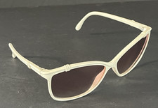 Annie Saral Paris France Vintage Retro Designer White Sunglasses/Frames Only