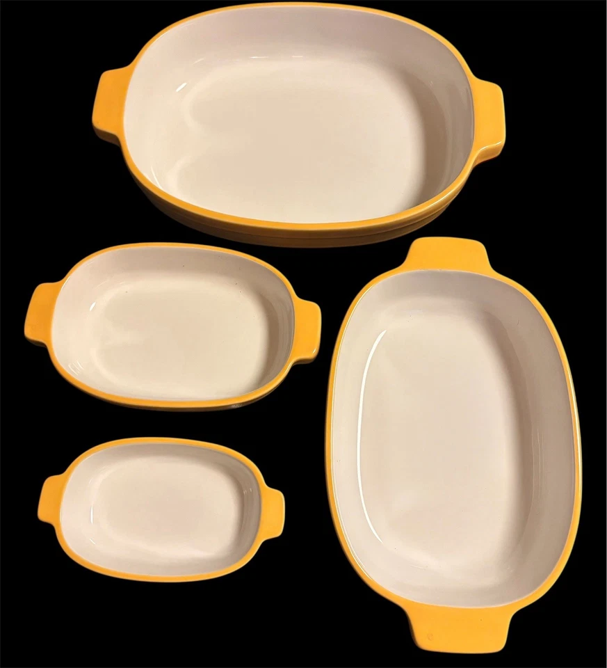 Nuevo sin caja 4 utensilios para hornear anidados cazuela KitchenAid Buttercup platos KBLR04NSBF Foto 3 de 4