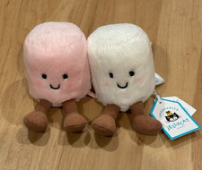 Authentic Jellycat Jelly cat Amuseables Pink and White Marshmallows NWT