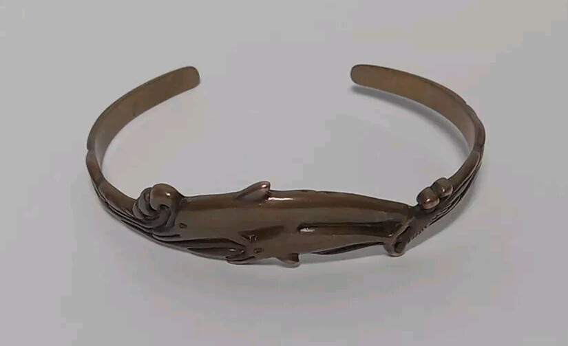 Copper Dolphin Cuff Bracelet - image 2