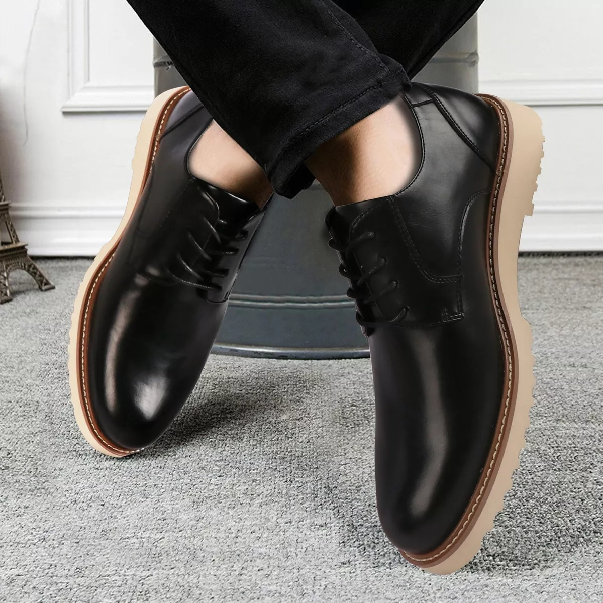 mens black casual dress shoes