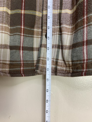 Woolrich  Flannel Mens Medium Jacket Fleece Lined Shacket Snap Button Plaid  - Picture 14 of 15