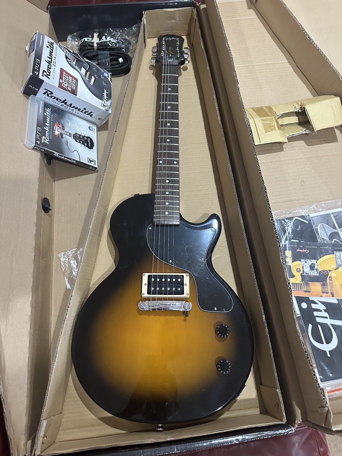 Rocksmith Complete Real Guitar Kit Epiphone Les Paul Jr. PS3 Includes