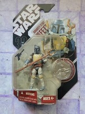 Star Wars Animated Debut Boba Fett Action Figure Silver Coin New MOC Hasbro 2007