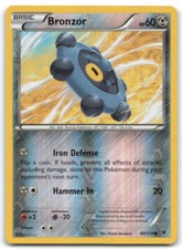 Bronzor #60/124 XY: Fates Collide Common Reverse Holo - LP - Pokemon Card 4B