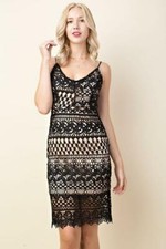 Carly Lace Bodycon Midi Dress