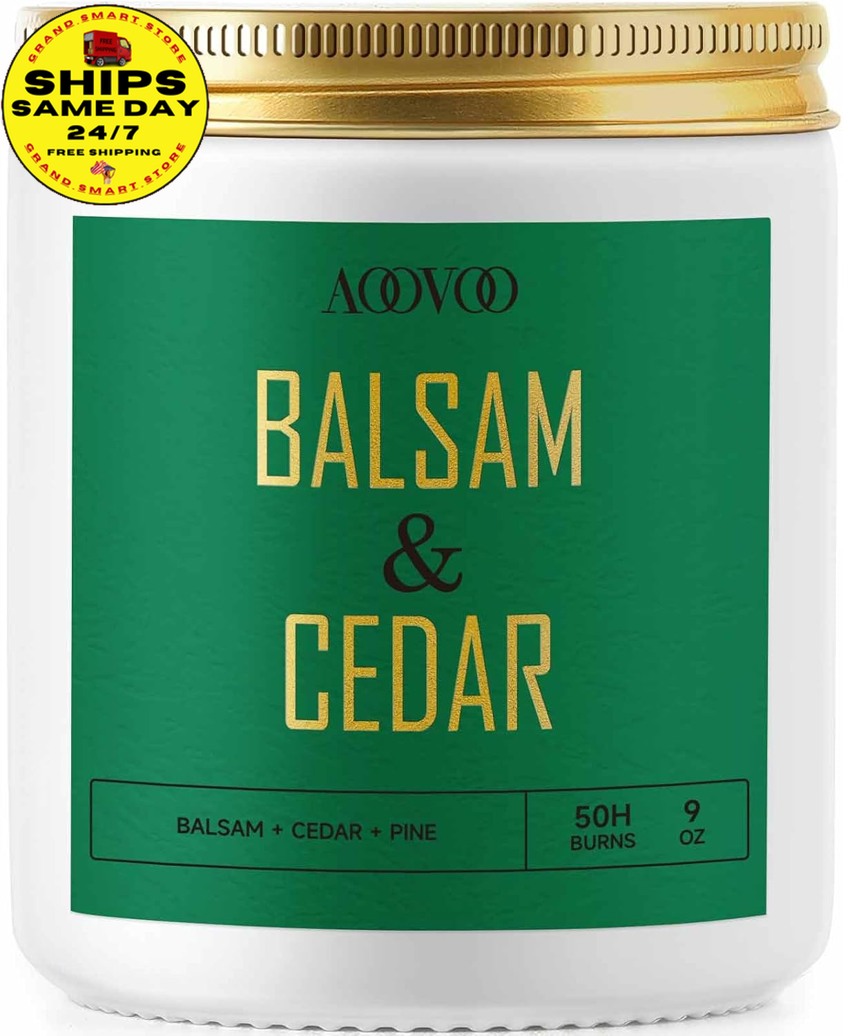 Balsam Cedar Candle - Pine Candle, Wood Wick Candles, Christmas Candle...