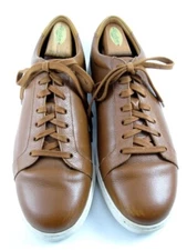 Allen Edmonds "COURTSIDE" Low-Top Leather Dress Sneakers 11 D Walnut  (566N)