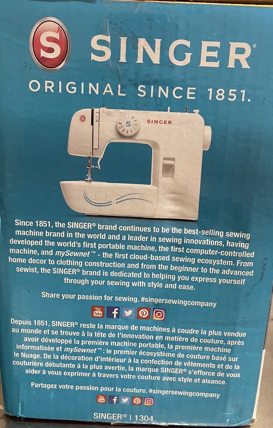 SINGER Start 1304 Sewing Machine 110V White for sale online eBay