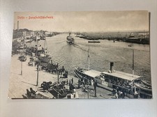 1916 alte AK Stettin Dampfschiffsbollwerk Hafen Szczecin Polen Polska Feldpost