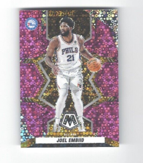 2021 2021-22 PANINI MOSAIC FAST BREAK JOEL EMBIID PINK DISCO BALL 19/20 #290 BA