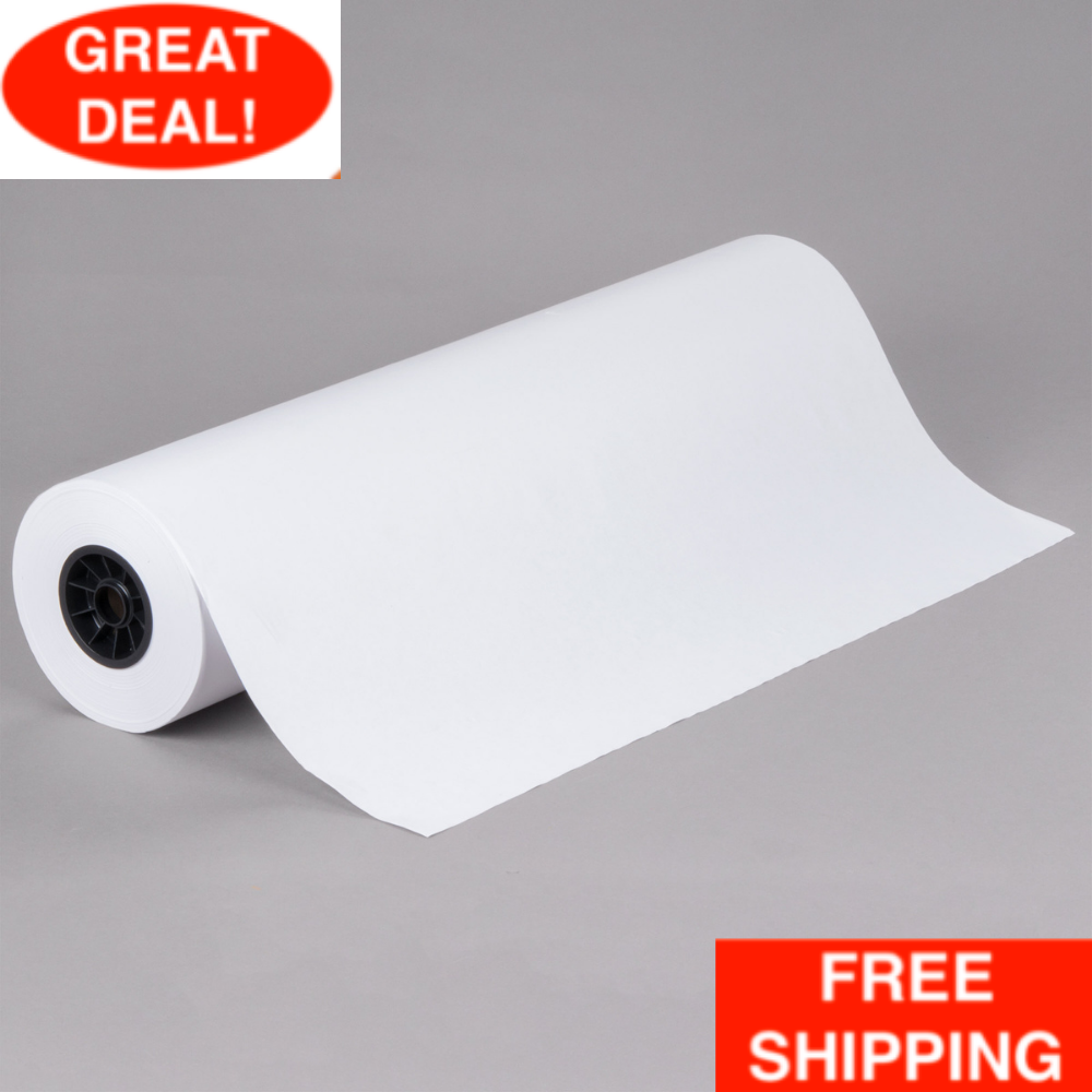 30'' x 700' 40# White Butcher Paper Rolls Disposable Food Packin