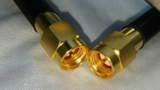 SMA Male to SMA Male 12 " 1FT RG58 GOLD CONNECTORS Coaxial Cable Jumper USA ST