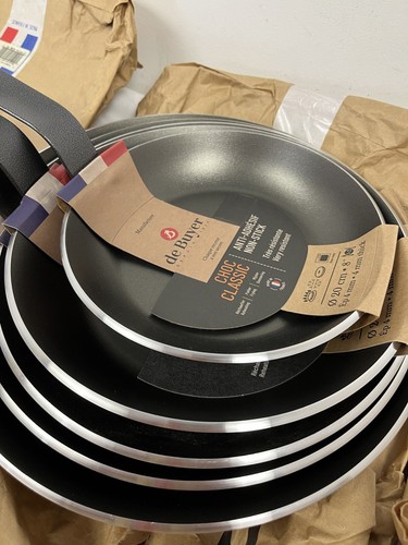 Gas Electric Frying Pans 5 SET De Buyer Like Le Creuset Non Stick Cast Aluminium - Picture 4 of 11