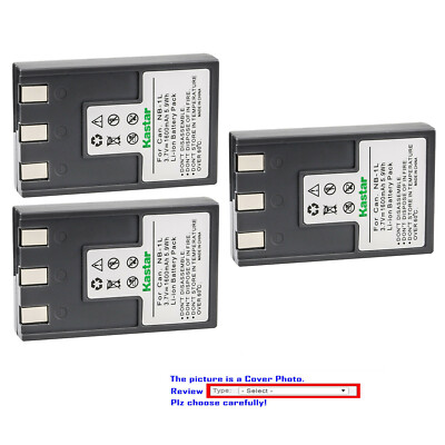 Kastar Replacement Battery for NB-1L NB1LH CB-2L Canon IXY Digital 200a Camera