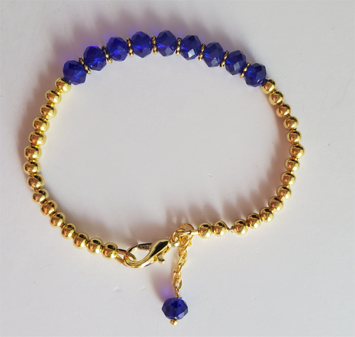 Yellow Gold Tone Czech Crystal Faceted Rondelle Beads Bracelet Fashion Gift NEW - Picture 4 of 9