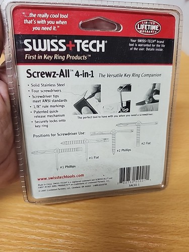 Swiss Tech 4-in-1 Multi-Tool Screwz All + Key Ring (SACSS-2) - Picture 6 of 8