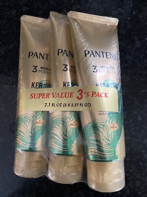 Pantene 3 minute miracle Keratin Thailand 7.1oz  three Tubes Travel Size