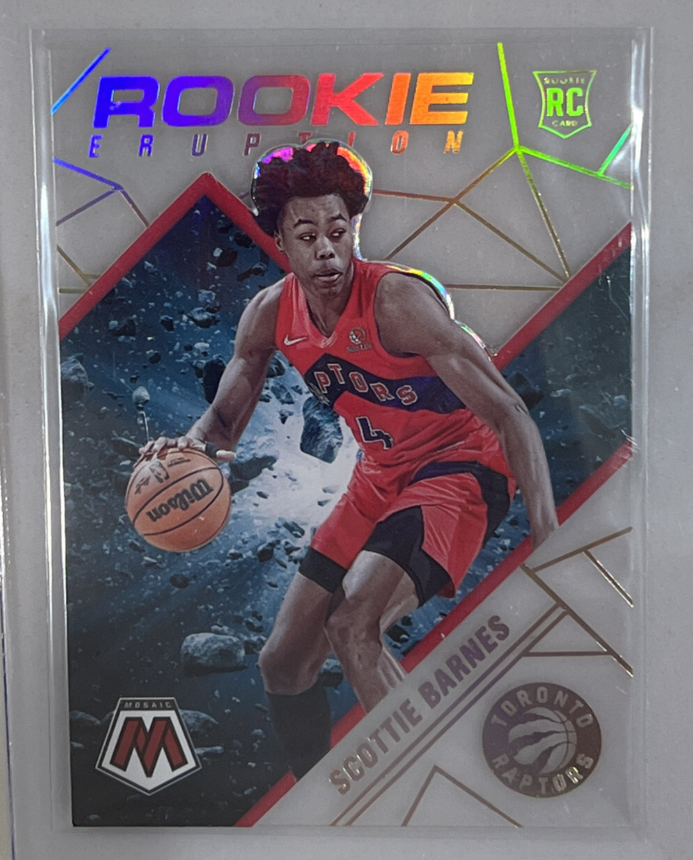 Scottie Barnes 2021-22 Panini Mosaic ROOKIE ERUPTION Case Hit SP