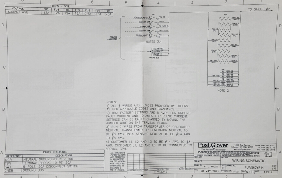 NEW Post Glover Pulser Plus HRG High Resistance Grounding System, 3R ...