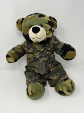 Build A Bear BAB Military Soldier Bear w/ Dog tag Digital Camo Army Uniform Pant