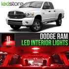 2006-2008 Dodge RAM 1500 2500 3500 Red Interior LED Lights Kit Package