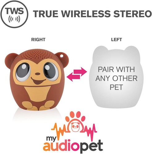 Mini Bluetooth Animal Speaker - True Wireless Stereo for Kids - GOGO Bananas-Mon - Picture 6 of 31