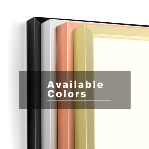 11x17 Black Aluminum Photo Frame with Mat for 8x12 Picture Real Glass Metal - Picture 9 of 9