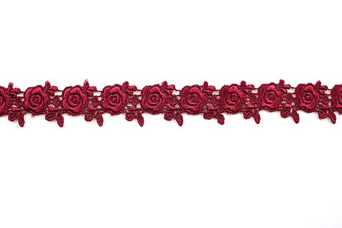1" Ancho 19 Tonos de Color Rayón Rosa Floral Flor Venecia Encaje Ribete Por Yarda - Imagen 16 de 17